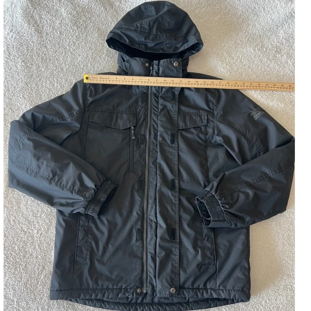 ZeroXposur Men's Black Hooded Full Zip Water Resistant Jacket‎ Size S